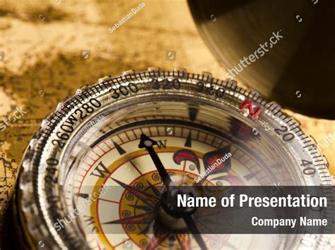 Map Compass Old Powerpoint Template Map Compass Old Powerpoint Background