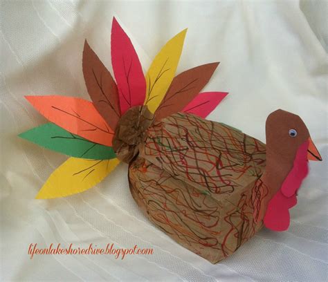 Paper Bag Turkey Craft For Kids Life On Lakeshore Drive
