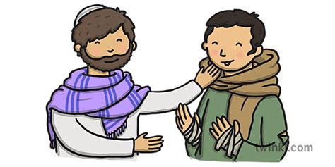 Jesus Heals The Leper Ilustración Twinkl