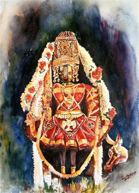 Udupi Shri Krishna Painting By Lasya Upadhyaya Fine Art America