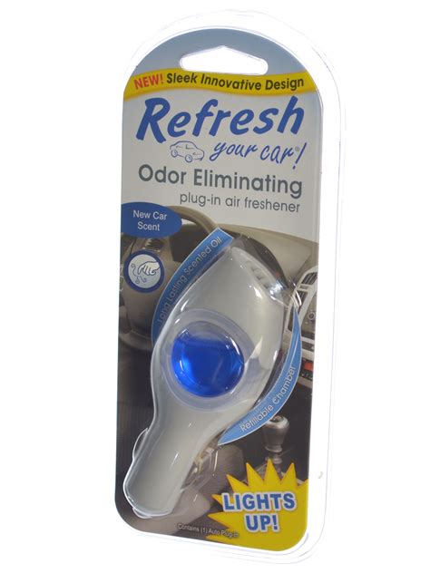 This air freshener relies on the evaporation of the essential. Refresh Your Car Odor Eliminating refillable Power Plug-In ...
