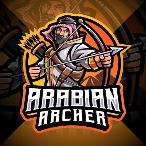Premium Vector Arabian Archer Esport Mascot Logo Design