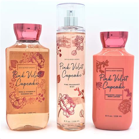 Bath And Body Works Pink Velvet Cupcake Mist Lotion And Shower Gel 3