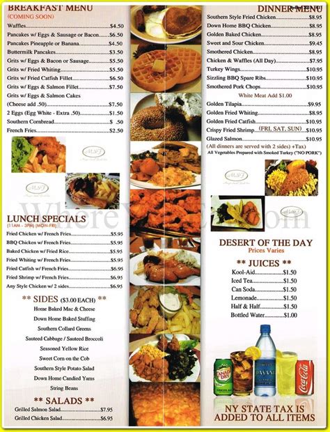 Menu items and prices are subject to change without prior notice. Soul Food Menu | Magic Soul Food African Restaurant in ...