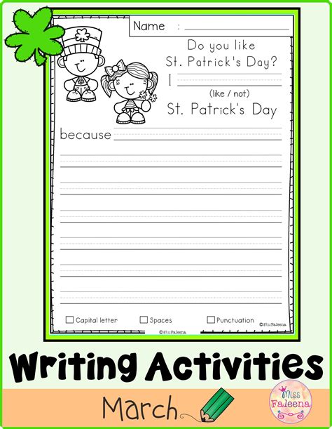 March Writing Activities Writing Activities Narrative Writing