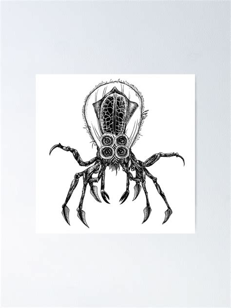 Crabsquid Subnautica Poster For Sale By Drawlander Redbubble