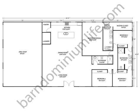 Barndominium With Shop Floor Plans Image To U