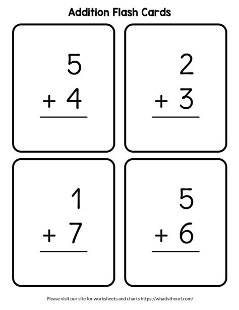 Free Addition Flash Cards Printable Math Facts 0 12 Flashcard