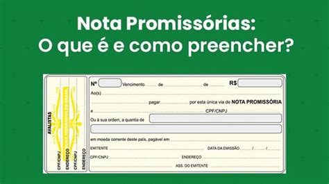 Nota Promissórias O que é e como preencher