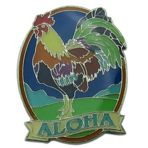 Aloha Chicken Enameled Pin
