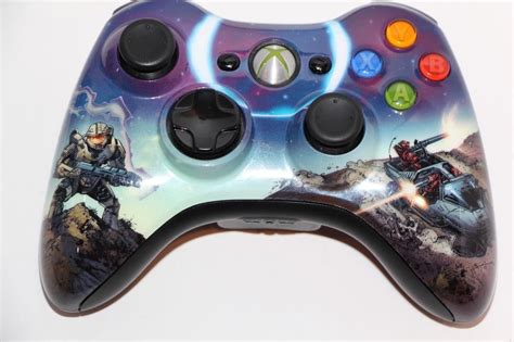 Genuine Microsoft Xbox 360 Halo 3 Spartan Wireless Controller Very Good
