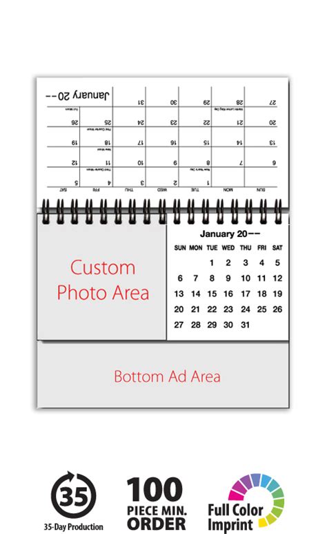 2018 Custom Photo Desk Tent Calendar 5 34 X 4 Open Custom