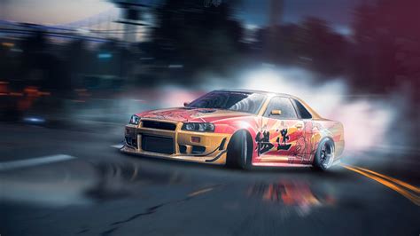 Nissan Skyline Drift Tuning R34 Need For Speed Game 3840x2160