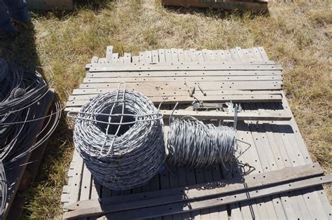 High Tensile Electric Fence W Wooden Posts Bigiron Auctions