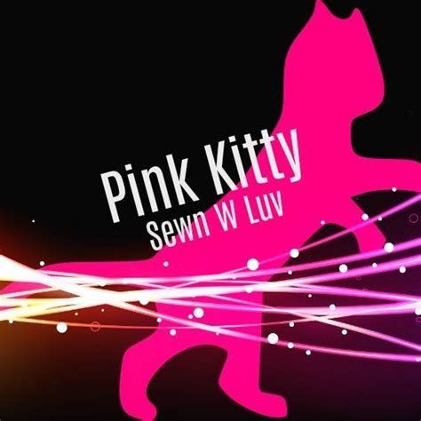 Pink Kitty Sewn W Luv