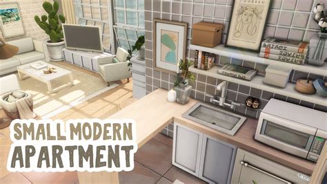 Small Modern Apartment 💛 The Sims 4 Apartment Renovation Speed