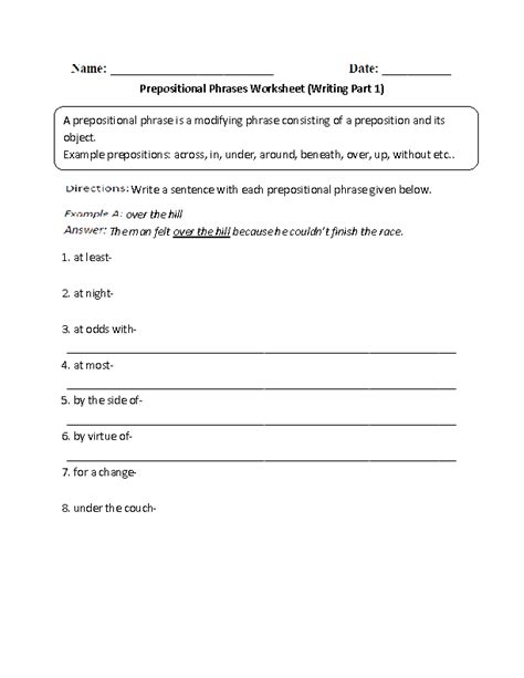 A prepositional phrase begins with a preposition and contains a noun and its modifiers (the words that describe the noun). 14 Best Images of Quotation Marks Worksheet 1 - Quotation ...