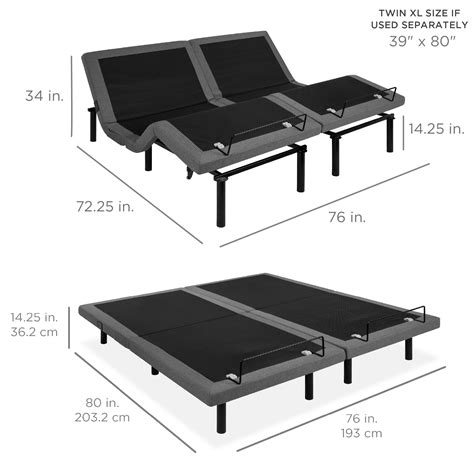 Best Choice Products Ergonomic Split King Size Adjustable Bed Zero