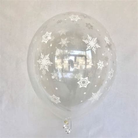 Snowflake Balloons 11 Inch Balloons Winter Onederland Etsy