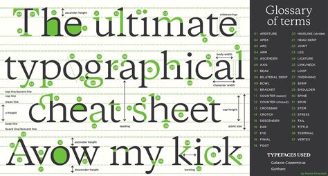 Partes De La Tipografía Anatomy Of Typography Typography Terms Type