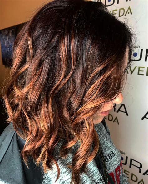 Dark violet roots melted ombré Crafted by Katie s Aveda color Aveda