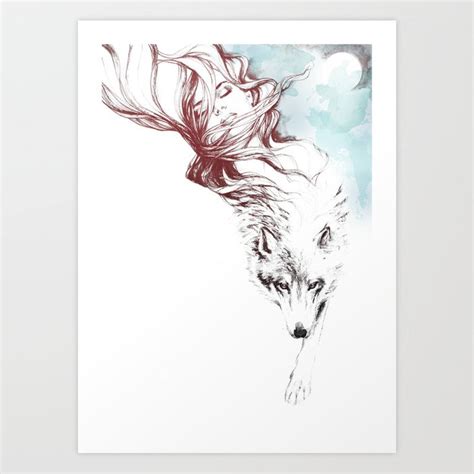 Check spelling or type a new query. Dreaming about wolves Art Print by susanamirandailustracin ...