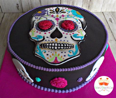 Sugar Skull Cake By Wish I Had A Cake Cake Choc Fudge Cake Sugar