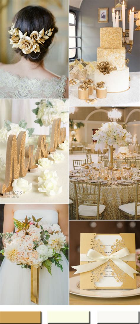 2017 The Best Gold Wedding Colors Combos Trends Stylish Wedd Blog