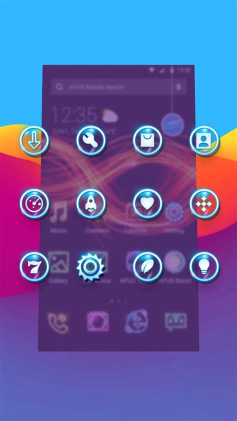 Android Için Shine Glitter Neon Apus Stylish Theme Apk İndir