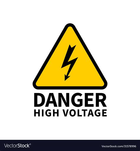Danger High Voltage Royalty Free Vector Image Vectorstock