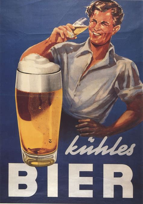 Werbegrafik Von Heinz Fehling Der Krieg Ist Vergessen Vorbei Beer