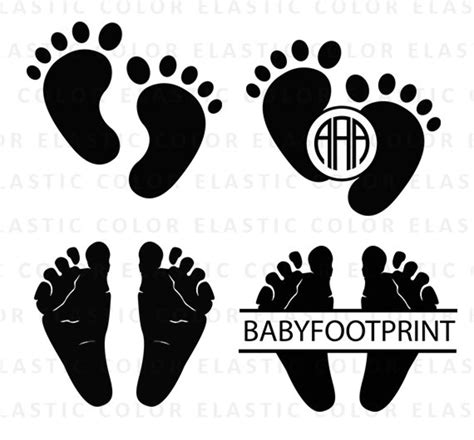 Baby Footprint Svg File Baby Feet Clipart Baby Feet Etsy Australia