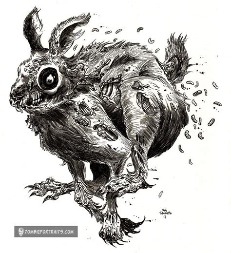 Peter Rotten Tail...of course... | Zombie art, Animal sketches