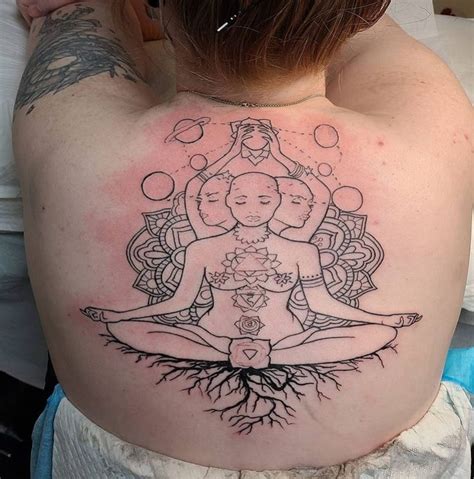 Hindu god hanuman with eye spiritual tattoo. meditation tattoo spiritual design grounding | Round the ...