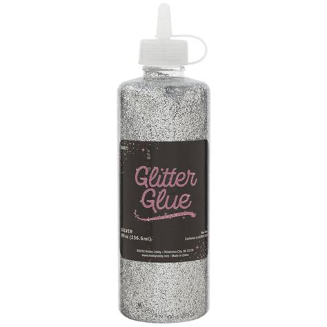 Silver Glitter Glue 8 Ounces Hobby Lobby 360073