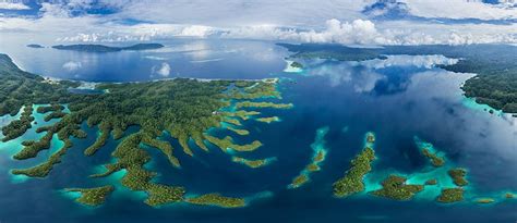 Narrow chain of islands which are volcanic indonesian archipelago was formed due to convergence between sunda oceanic plate (part of the. Raja Ampat archipelago, Indonesia | 360° Aerial Panoramas ...