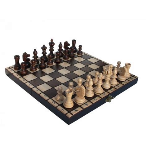 Handcarved Wooden Chess Set Olympic Small