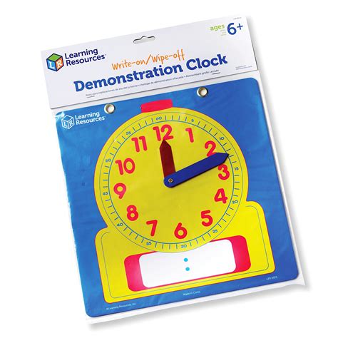 Buy Learning Resources Write And Wipe Demonstration Clock 1 Piece Ages