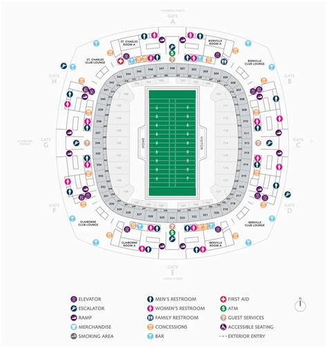 Georgia Dome Seating Map Football Seating Charts Mercedes Benz