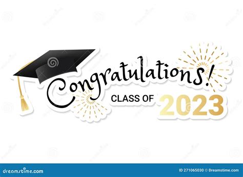 Congratulations Graduates Class Of 2023 Typography Design Graduation