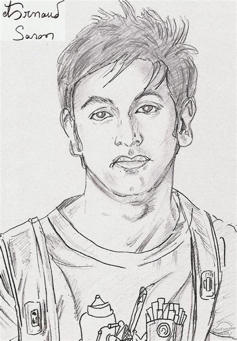 Pencil Sketch of Ranbir Kapoor | DesiPainters.com