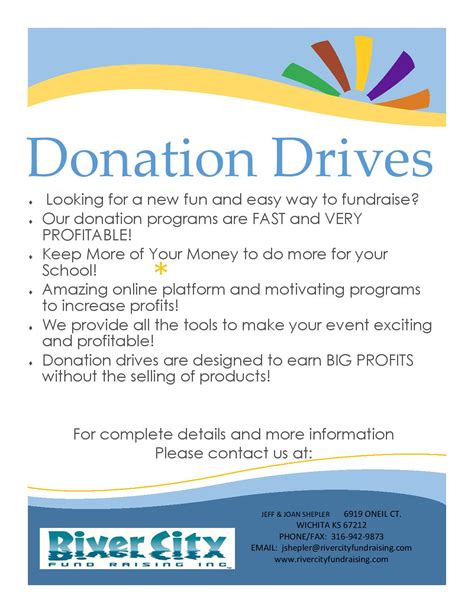 Donation Drive River City Fund Raising