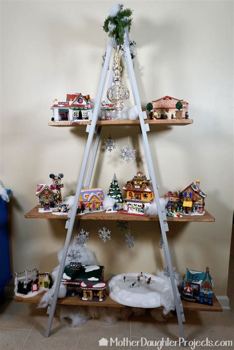 Ladder Wood Foldable Display Shelf Alternative Christmas Tree