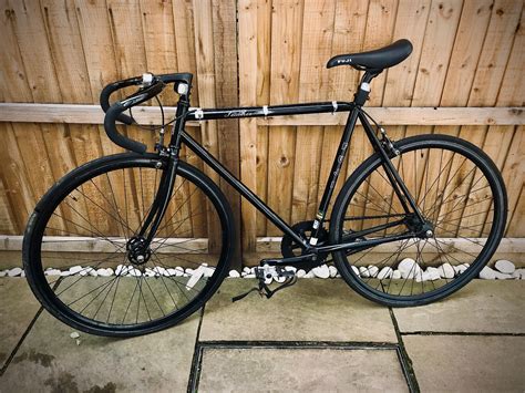 Fuji Feather Black Fixie Or Single Speed Bike Medium Sized Frame At