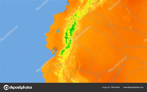 Ecuador Area Annual Temperature Map Stereographic Projection Raw