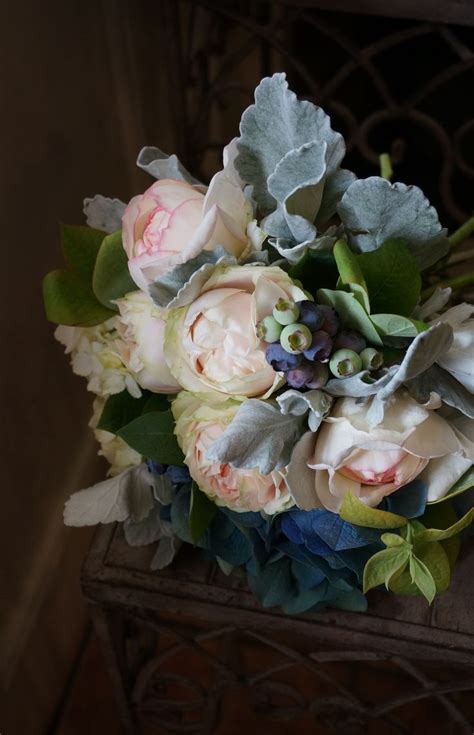 Rosehydrangea And Blueberry Wedding Flowers Sunflowers Colorful