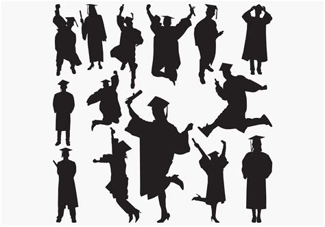 Free Graduation Silhouettes Svg Png Eps And Dxf By Designbundles Free