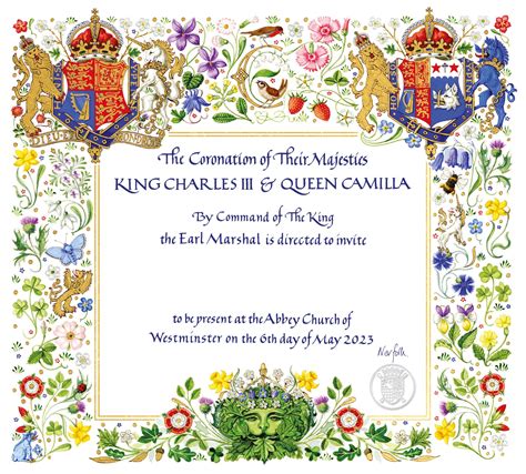 Coronation Invitations Issued By King Charles And Queen Camilla Bbc