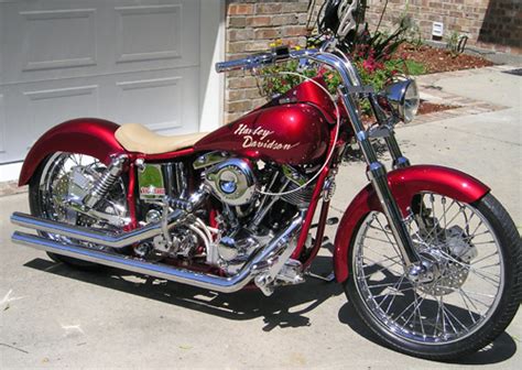 Here Is Something To Look At Its A Red Custom Harley