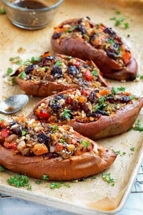 Savory Twice Baked Sweet Potatoes Recipe For Thanksgiving Healthy